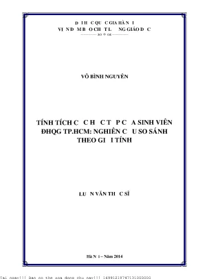 Tính tích cực học tập của sinh viên đhqg tphcm
