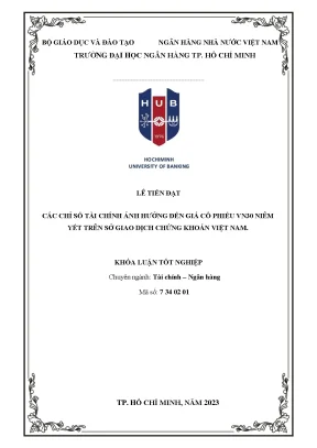 Các chỉ số tài chính ảnh hưởng đến giá cổ phiếu vn30 niêm yết trên sở giao dịch chứng khoán việt nam