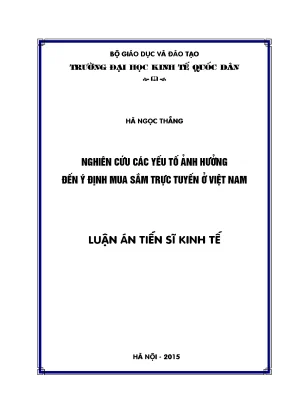 Nghiên cứu các yếu tố ảnh hưởng đến ý định mua sắm trực tuyến ở việt nam