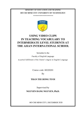 Using video clips in teaching vocabulary to intermediate level students at the asian international school