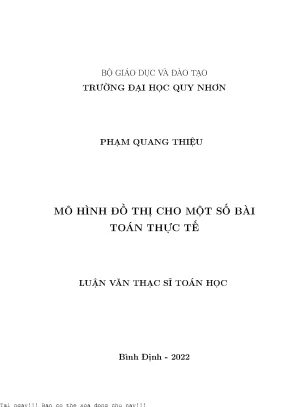 Mô hình đồ thị cho một số bài toán thực tế