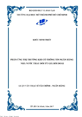 Phản ứng thị trường khi có thông tin ngân hàng nhà nước thay đổi tỷ giá hối đoái