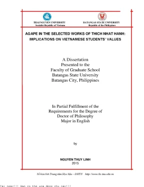 A gape in the selected works of thich nhat hanh implications on vietnamese studentsvalues