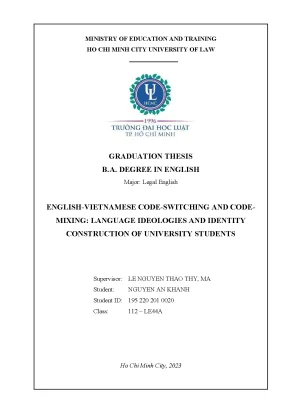 English vietnamese code switching and codemixing language ideologies and identity construction of university students