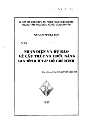 Nhận diện và dự báo kiến trúc và chức năng gia đình ở tp hồ chí minh