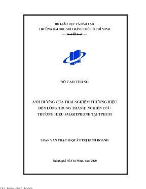 Ảnh hưởng của trải nghiệm thương hiệu đến lòng trung thành