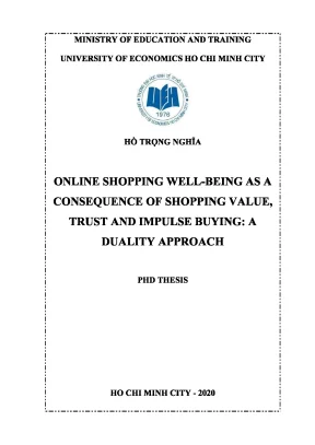 Hạnh phúc trong mua sắm trực tuyến dưới tác động của giá trị mua sắm lòng tin và mua sắm tùy hứng một cách tiếp cận kép