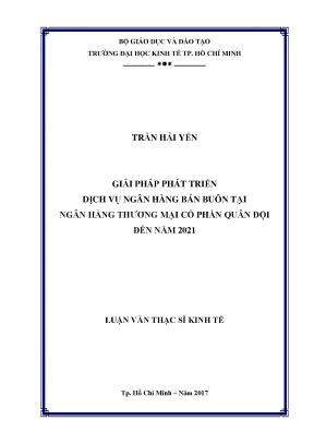 Giải pháp phát triển dịch vụ ngân hàng bán buôn tại ngân hàng tmcp quân đội đến năm 2021