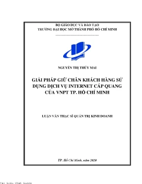 Giải pháp giữ chân khách hàng sử dụng dịch vụ internet cáp quang của vnpt tp hcm