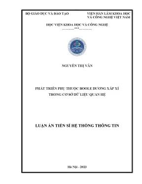 Phát triển phụ thuộc boole dương xấp xỉ trong cơ sở dữ liệu quan hệ