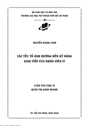 Các yếu tố ảnh hưởng đến kỹ năng giao tiếp của nhân viên it