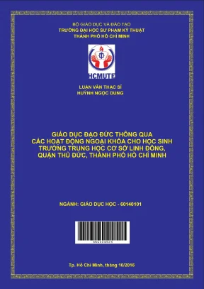 Giáo dục đạo đức thông qua các hoạt động ngoại khóa cho học sinh trường trung học cơ sở linh đông quận thủ đức thành phố hồ chí minh