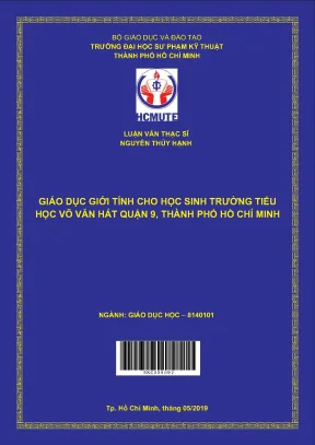 Giáo dục giới tính cho học sinh trường tiểu học võ văn hát quận 9 thành phố hồ chí minh