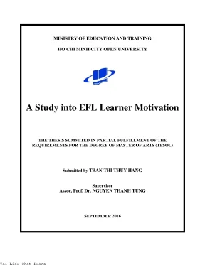 A study into efl learner motivation