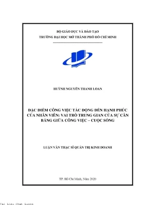 Đặc điểm công việc tác động đến hạnh phúc của nhân viên