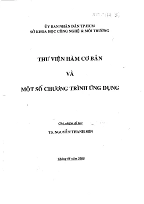 Nghiên cứu và xây dựng môi trường phát triển lập trình xử lý song song trên hệ đa xử lý supernode thư viện hàm cơ bản và một số chương trình ứng dụng