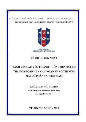 Đánh giá các yếu tố ảnh hưởng đến rủi ro thanh khoản của các ngân hàng tmcp tại việt nam