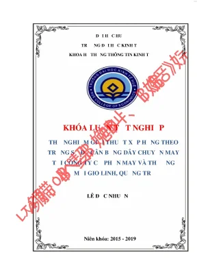 Thử nghiệm giải thuật xếp hạng theo trọng số để cân bằng dây chuyền may tại công ty cổ phần may và thương mại gio linh quảng trị