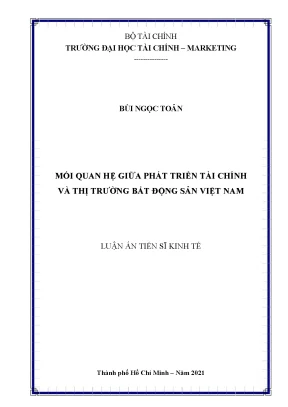 Mối quan hệ giữa phát triển tài chính và thị trường bất động sản việt nam