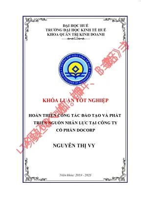 Hoàn thiện công tác đào tạo và phát triển nguồn nhân lực tại công ty cổ phần docorp