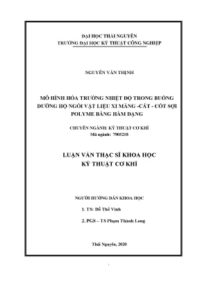 Mô hình hóa trường nhiệt độ trong buồng dưỡng hộ ngói vật liệu xi măng cát cốt sợi polyme bằng hàm dạng