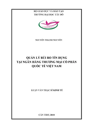 Quản lý rủi ro tín dụng tại ngân hàng tmcp quốc tế việt nam