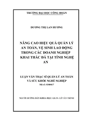 Nâng cao hiệu quả quản lý an toàn vệ sinh lao động trong các doanh nghiệp 2