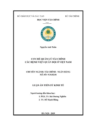 Cơ chế quản lý tài chính các bệnh viện quân đội ở việt nam