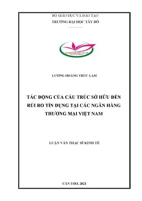 Tác động của cấu trúc sở hữu đến rủi ro tín dụng tại các ngân hàng thương mại việt nam