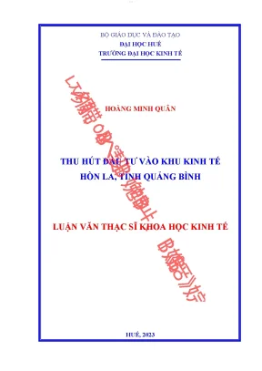 Thu hút đầu tư vào khu kinh tế hòn la tỉnh quảng bình