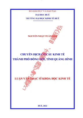 Chuyển dịch cơ cấu kinh tế thành phố đồng hới tỉnh quảng bình