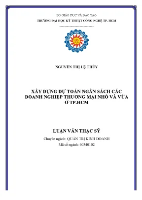 Xây dựng dự toán ngân sách các doanh nghiệp thương mại nhỏ và vừa ở tp hcm