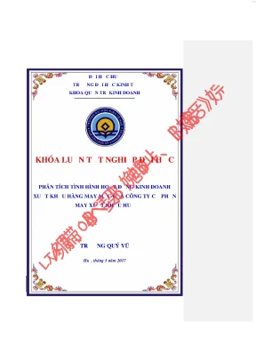 Phân tích tình hình hoạt động kinh doanh xuất khẩu hàng may mặc của công ty cổ phần may xuất khẩu huế