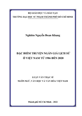 Đặc điểm truyện ngắn giả lịch sử ở việt nam từ 1986 đến 2020