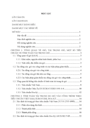 Luận văn thạc sĩ so sánh tiêu chuẩn tính toán tải trọng gió theo tiêu chuẩn việt nam tcvn27371995 với tiêu chuẩn châu âu eurocodes en1991 1 4 tiêu chuẩn hoa kỳ ascesei 7 05