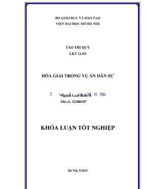 Hòa giải trong vụ án dân sự