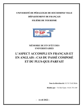 L aspect accomplien en francais et en angliais