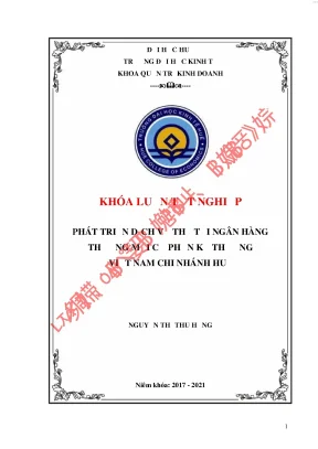Phát triển dịch vụ thẻ tại ngân hàng tmcp kỹ thương việt nam chi nhánh huế