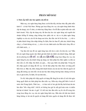 Thế chấp quyền sử dụng đất của hộ gia đình để vay vốn ngân hàng từ thực tiễn của xã tiên dương huyện đông anh thành phố hà nội những vấn đề đặt ra hướng giải quyết