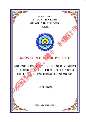 Các yếu tố ảnh hưởng đến hành vi sử dụng dịch vụ in ấn thiết kế tại cửa hàng in ấn thiết kế long hoàng chi nhánh huế