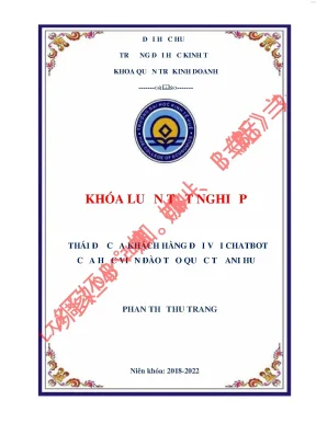 Thái độ của khách hàng đối với chatbot của học viện đào tạo quốc tế ani