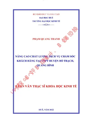 Nâng cao chất lượng dịch vụ chăm sóc khách hàng tại vnpt huyện bố trạch tỉnh quảng bình