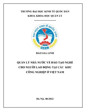 Chuyên đề thực tập quản lý nhà nước về đào tạo nghề cho người lao động tại các khu công nghiệp ở việt nam
