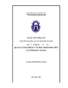 Quản lý bảo hiểm y tế học sinh sinh viên tại tỉnh bắc giang