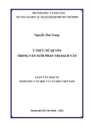 Ý thức nữ quyền trong văn xuôi phan thị bạch vân