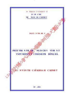 Phát triển thị trường dịch vụ ví điện tử vnpt money tại thành phố đông hà