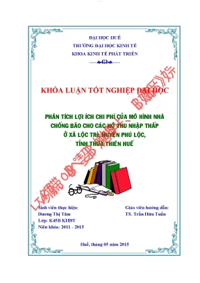 Phân tích lợi ích chi phí của mô hình nhà chống bão cho các hộ thu nhập thấp ở xã lộc trì
