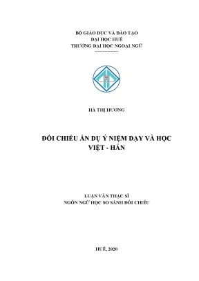Đối chiếu ẩn dụ ý niệm dạy và học việt hán