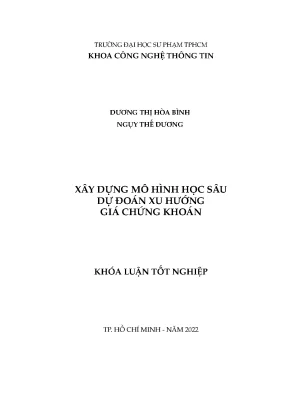 Xây dựng mô hình học sâu dự đoán xu hướng giá chứng khoán