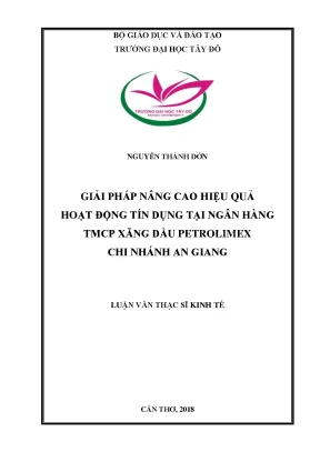 Giải pháp nâng cao hiệu quả hoạt động tín dụng tại ngân hàng tmcp xăng dầu petrolimex chi nhánh an giang